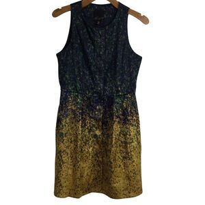 McGinn Womens Bold Shift Dress Round-Neck Sleeveless Multicolor Size 10